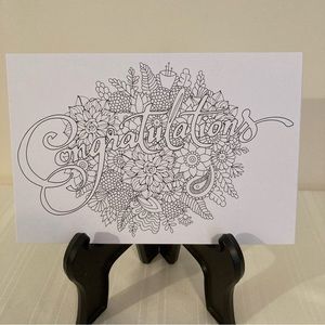 WAMA Coloring Postcards by Ganz  Congratulations Cards